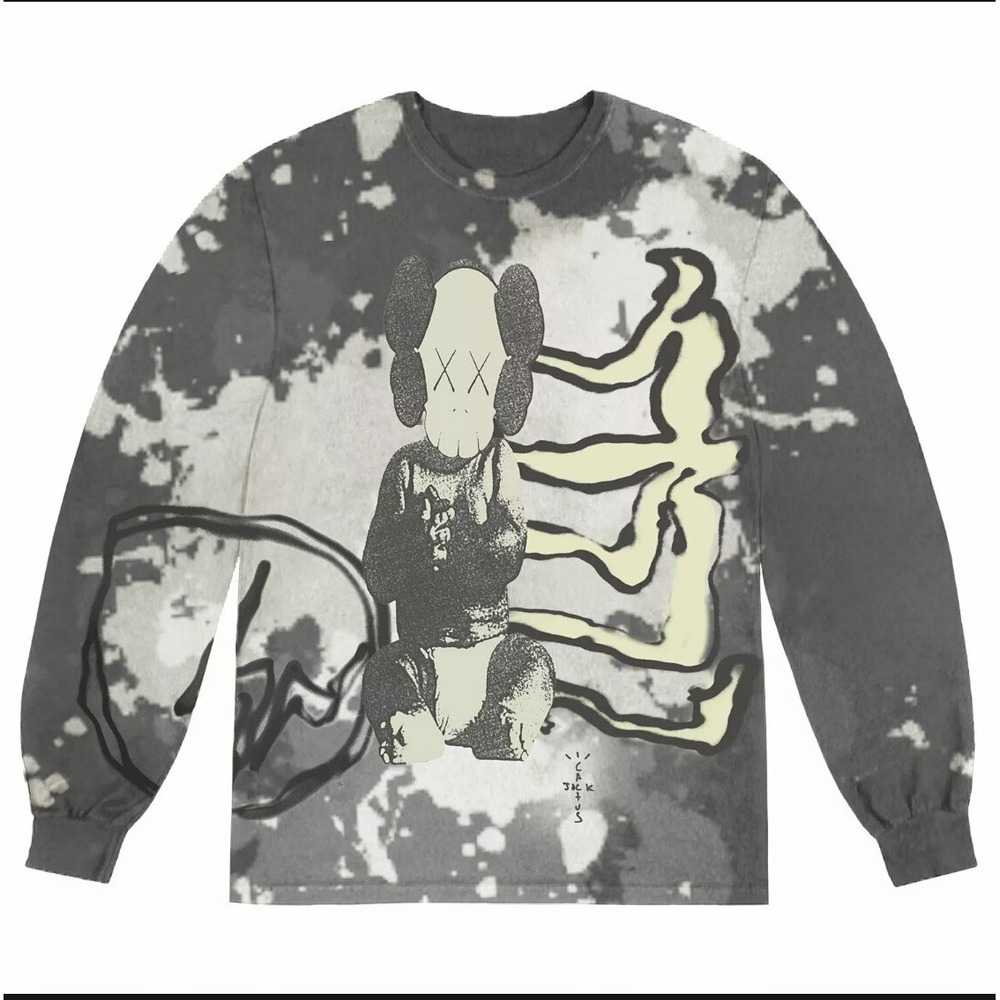 Travis Scott X Cactus Jack x Kaws X Fragment Long Sleeve Tie Dye XL